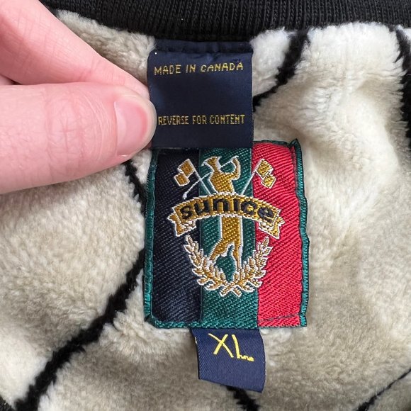 Vintage Preppy Argyle Oversized Teddy Sweater Vest Dark Light Academia Aesthetic - Picture 6 of 13